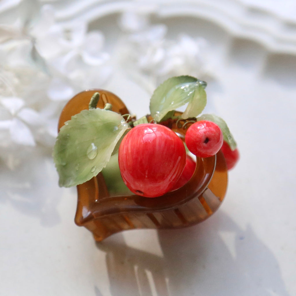 Apple Hair Clips
