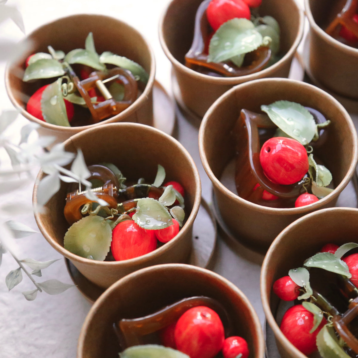 Apple Hair Clips