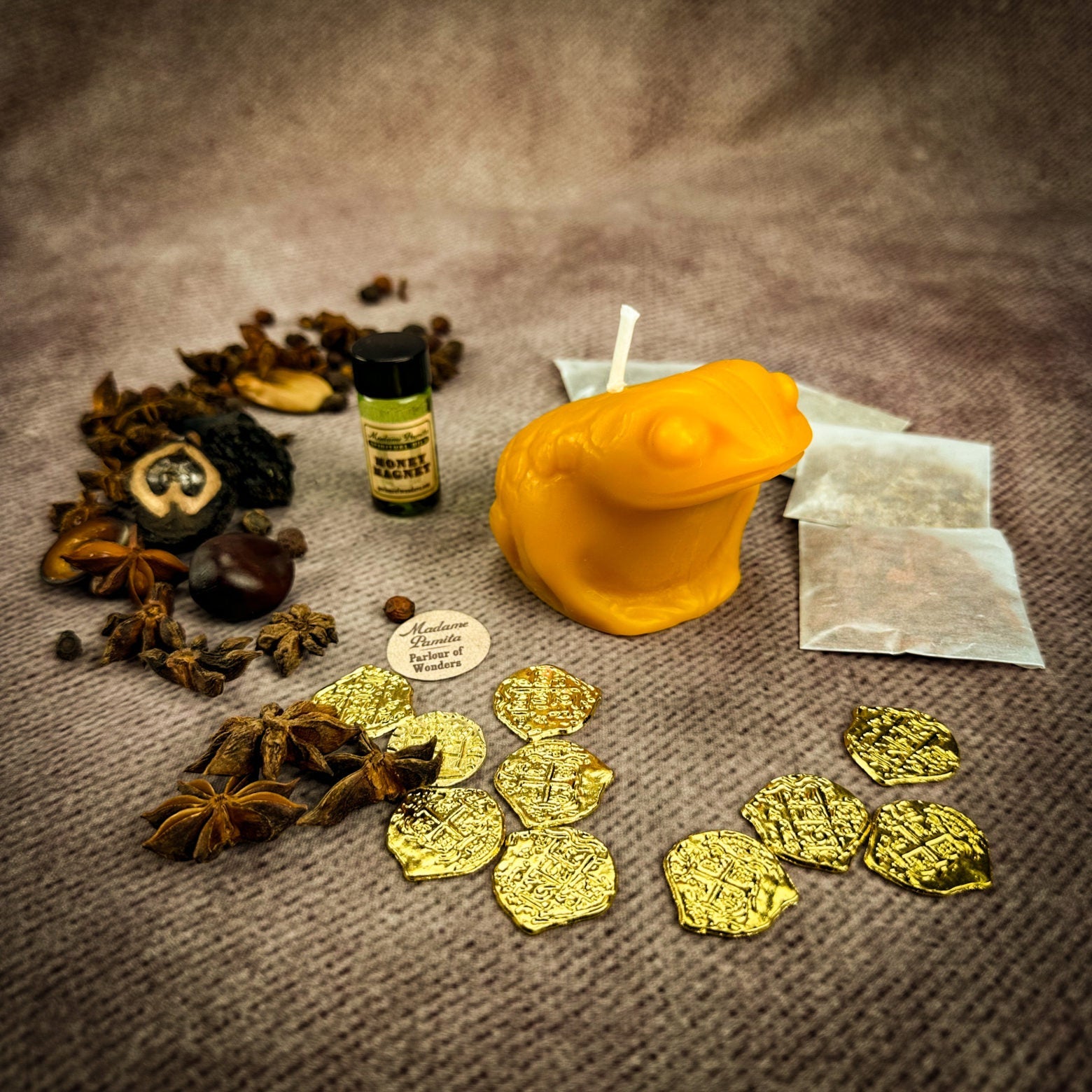 Lucky Money Frog Candle Spell Kit - Abundance & Prosperity | Candle Spell Kit | Wiccan Center