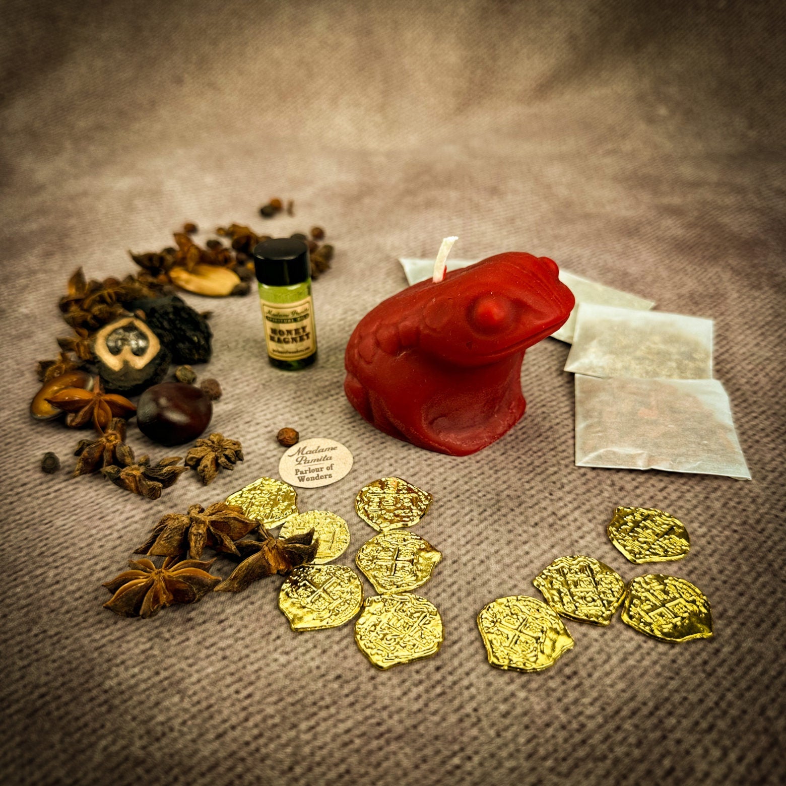 Lucky Money Frog Candle Spell Kit - Abundance & Prosperity | Candle Spell Kit | Wiccan Center