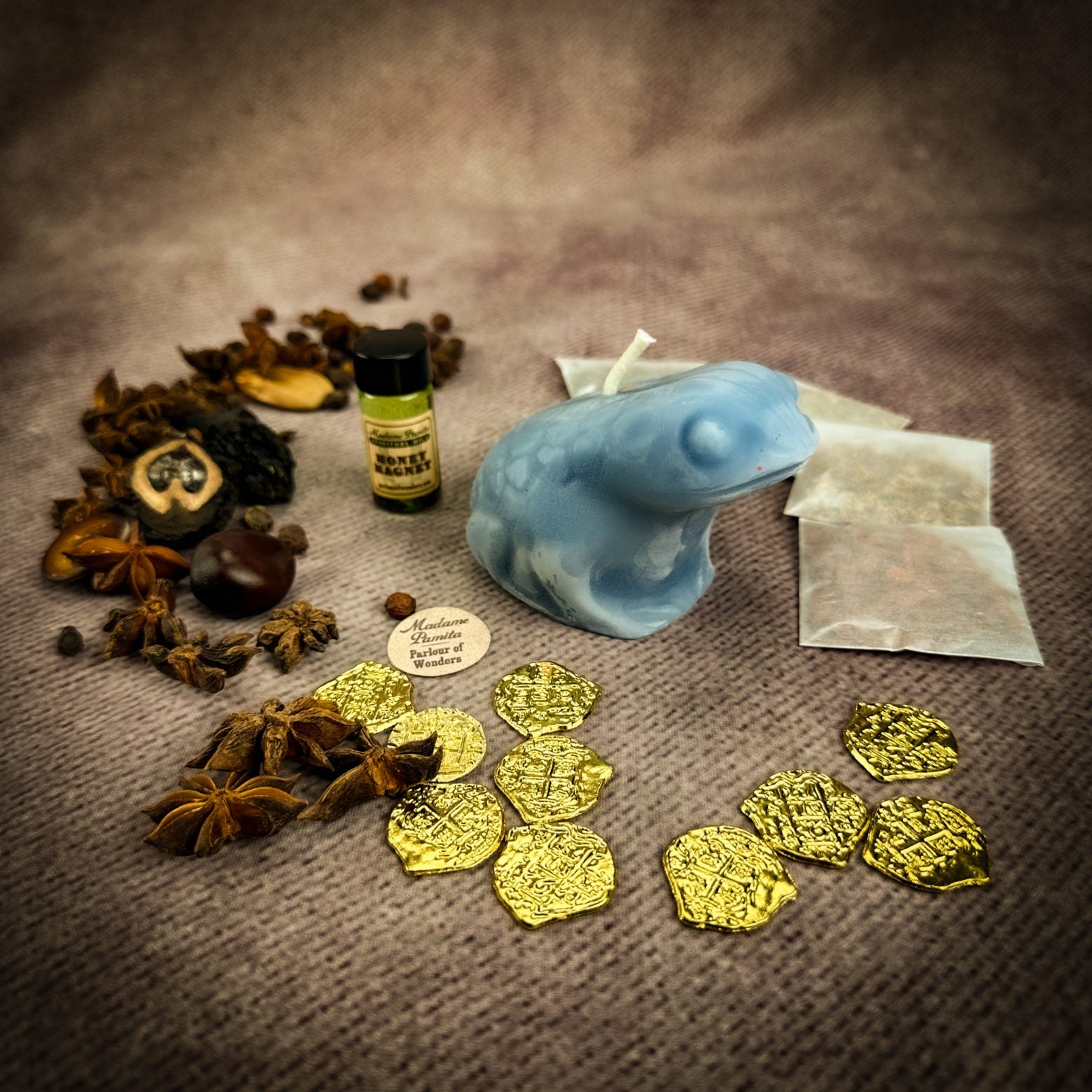 Lucky Money Frog Candle Spell Kit - Abundance & Prosperity | Candle Spell Kit | Wiccan Center