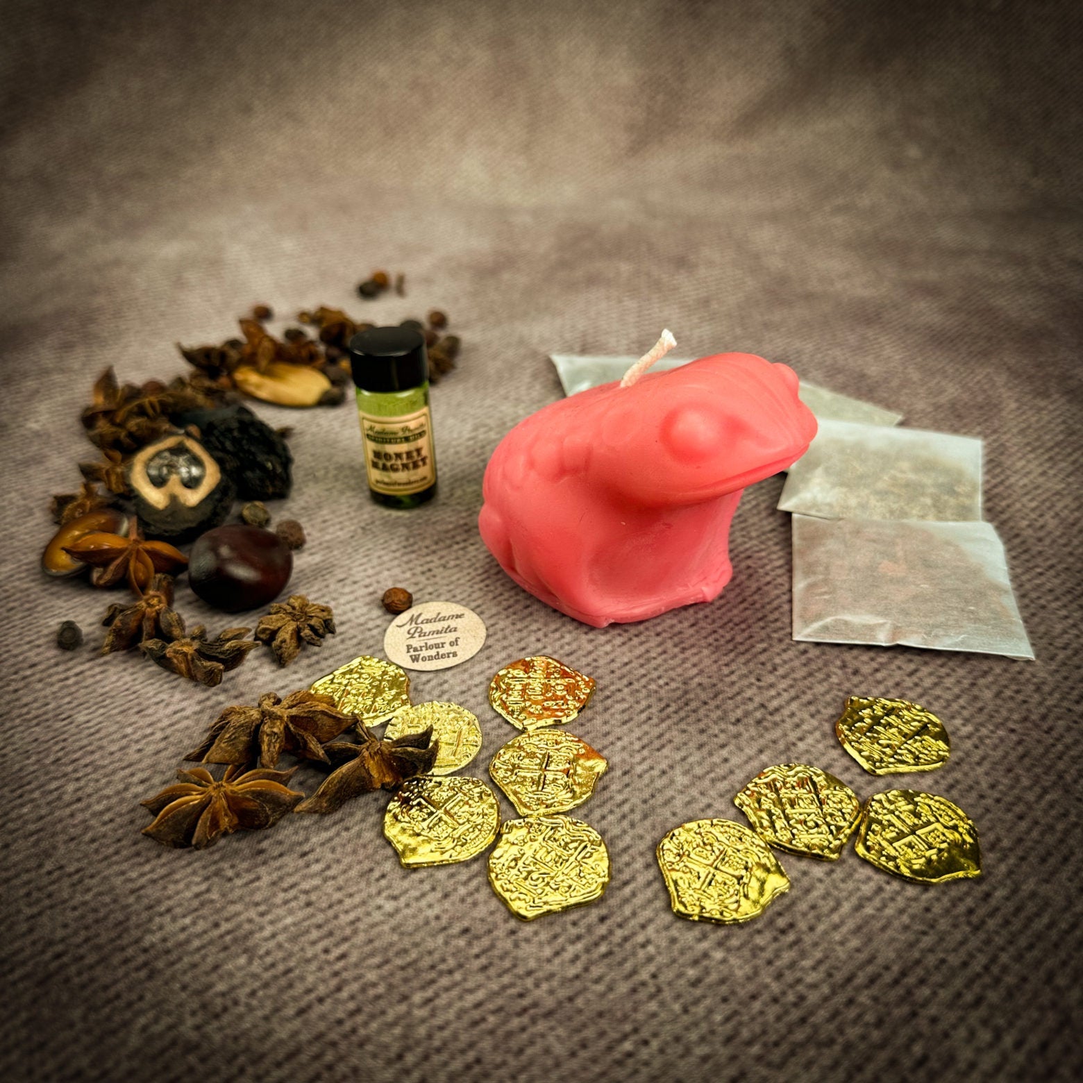 Lucky Money Frog Candle Spell Kit - Abundance & Prosperity | Candle Spell Kit | Wiccan Center