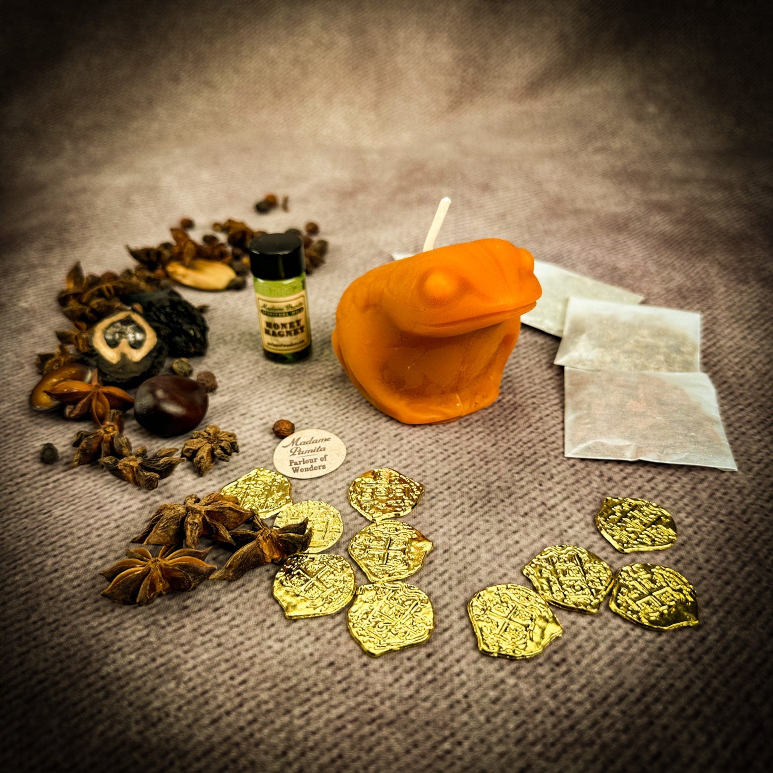 Lucky Money Frog Candle Spell Kit - Abundance & Prosperity | Candle Spell Kit | Wiccan Center