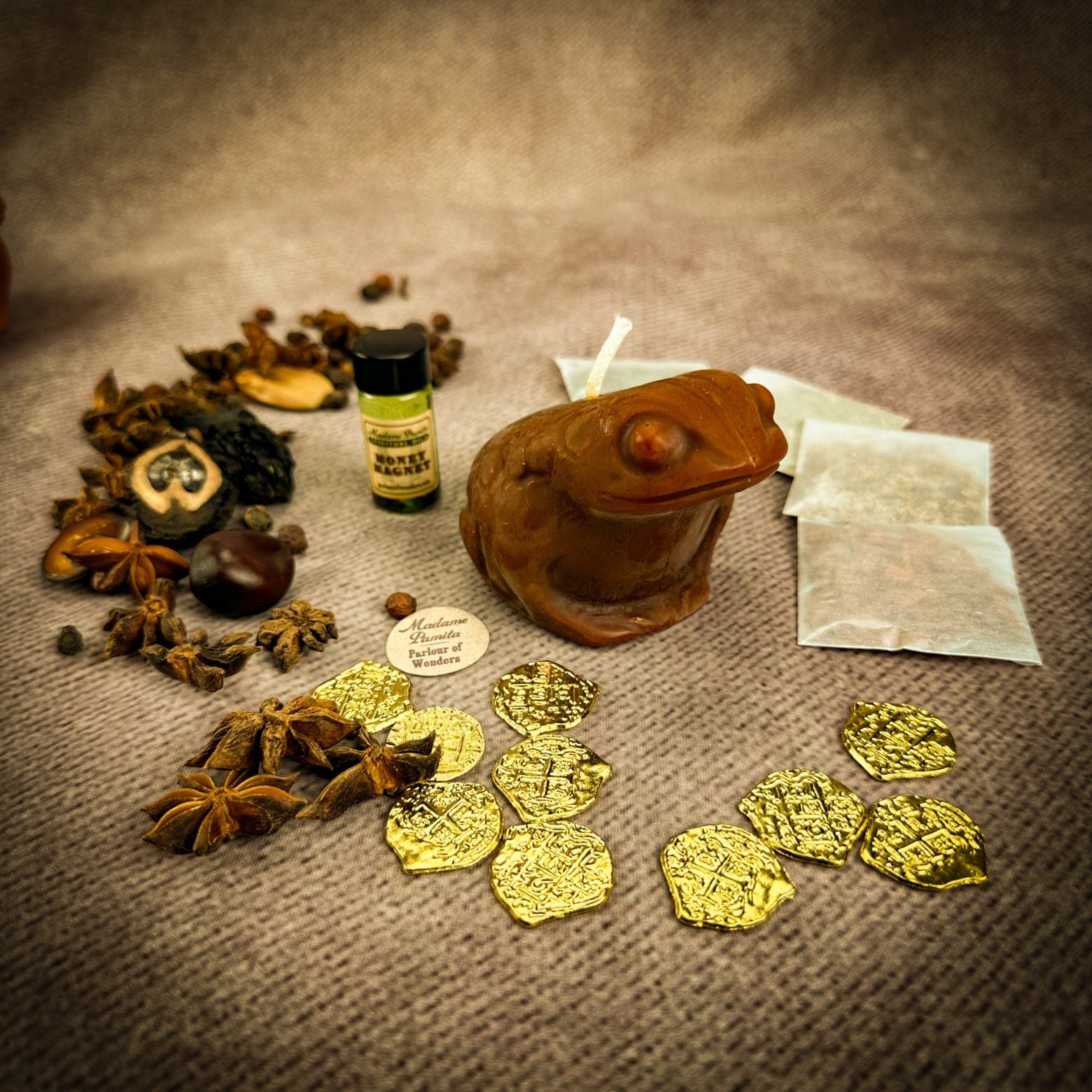 Lucky Money Frog Candle Spell Kit - Abundance & Prosperity | Candle Spell Kit | Wiccan Center