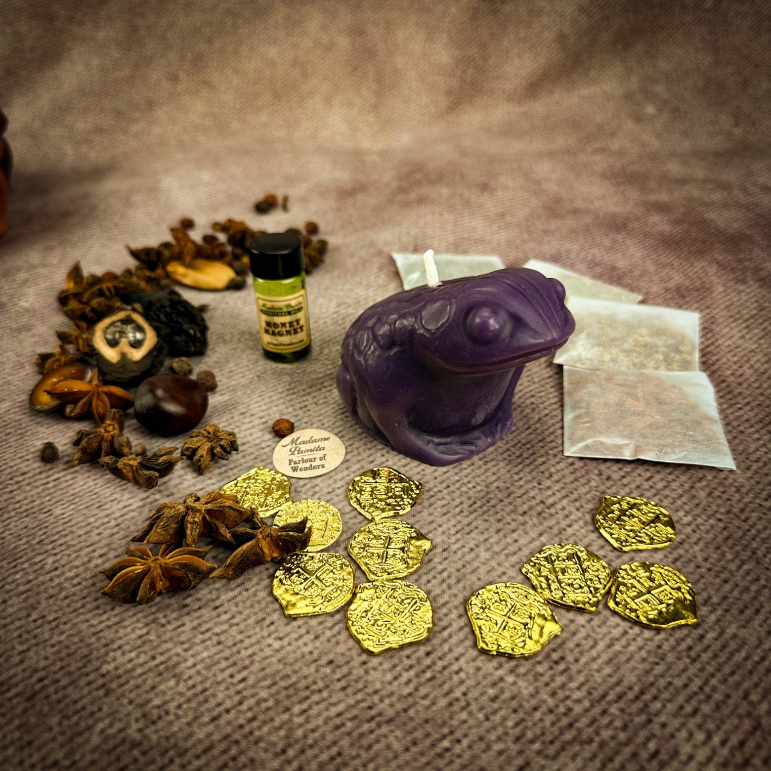 Lucky Money Frog Candle Spell Kit - Abundance & Prosperity | Candle Spell Kit | Wiccan Center