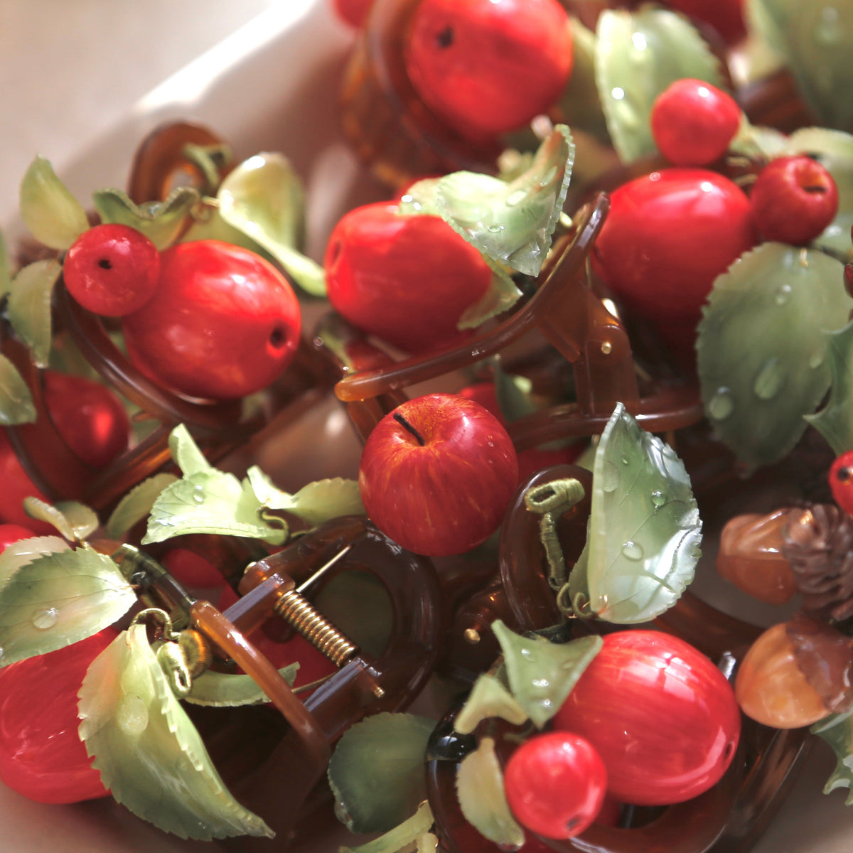 Apple Hair Clips