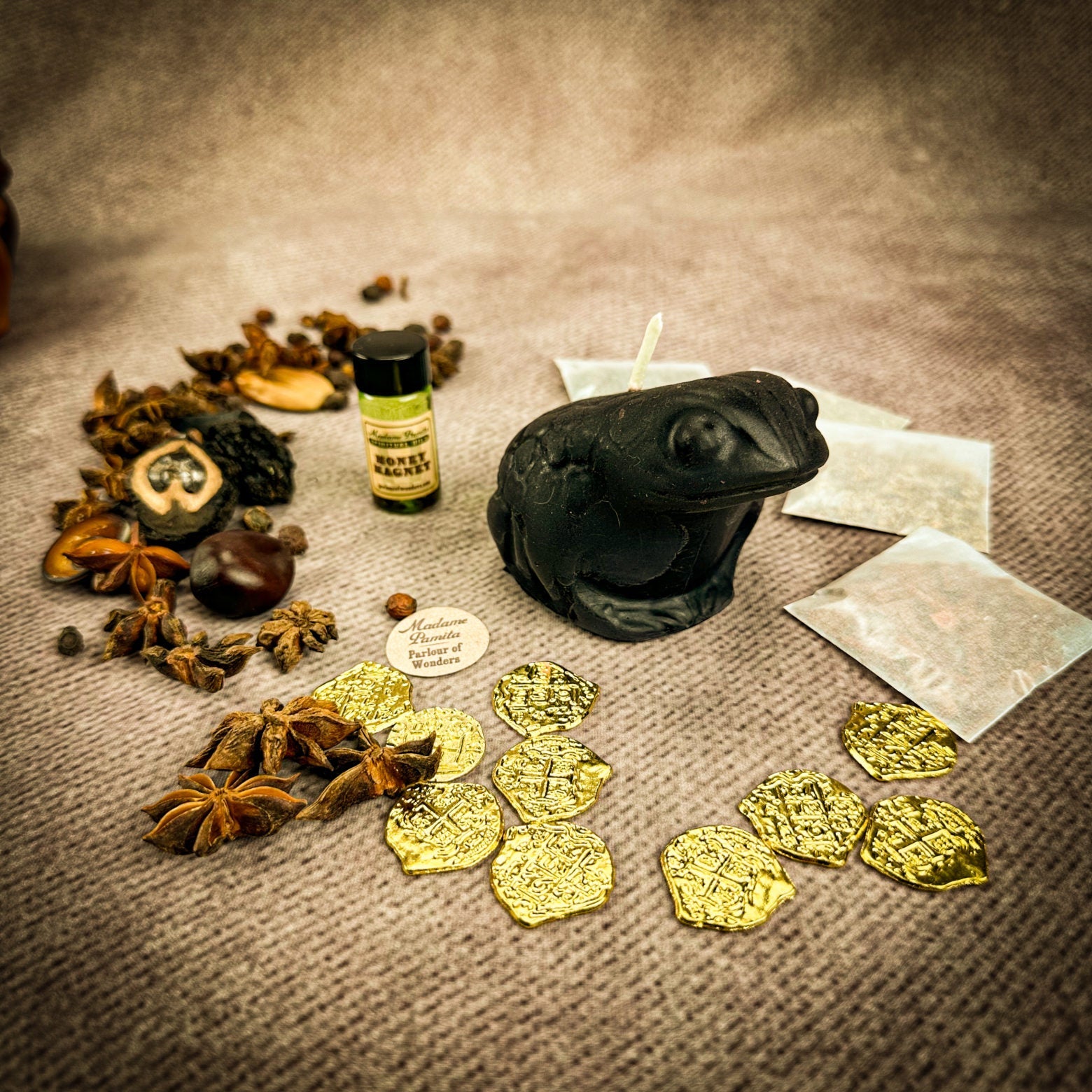 Lucky Money Frog Candle Spell Kit - Abundance & Prosperity | Candle Spell Kit | Wiccan Center
