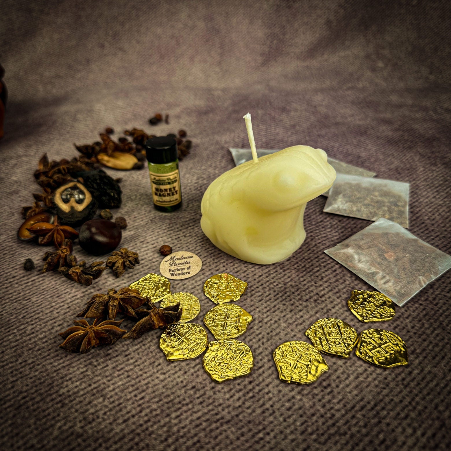 Lucky Money Frog Candle Spell Kit - Abundance & Prosperity | Candle Spell Kit | Wiccan Center