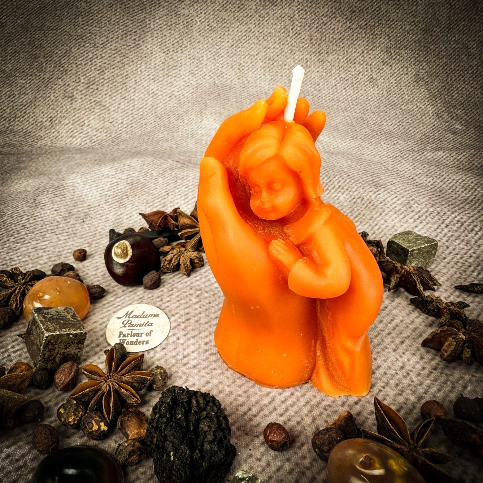 Beeswax Mother and Child Spell Candle - Protection, Fertility & Family Blessing | Beeswax Candle | Wiccan Center
