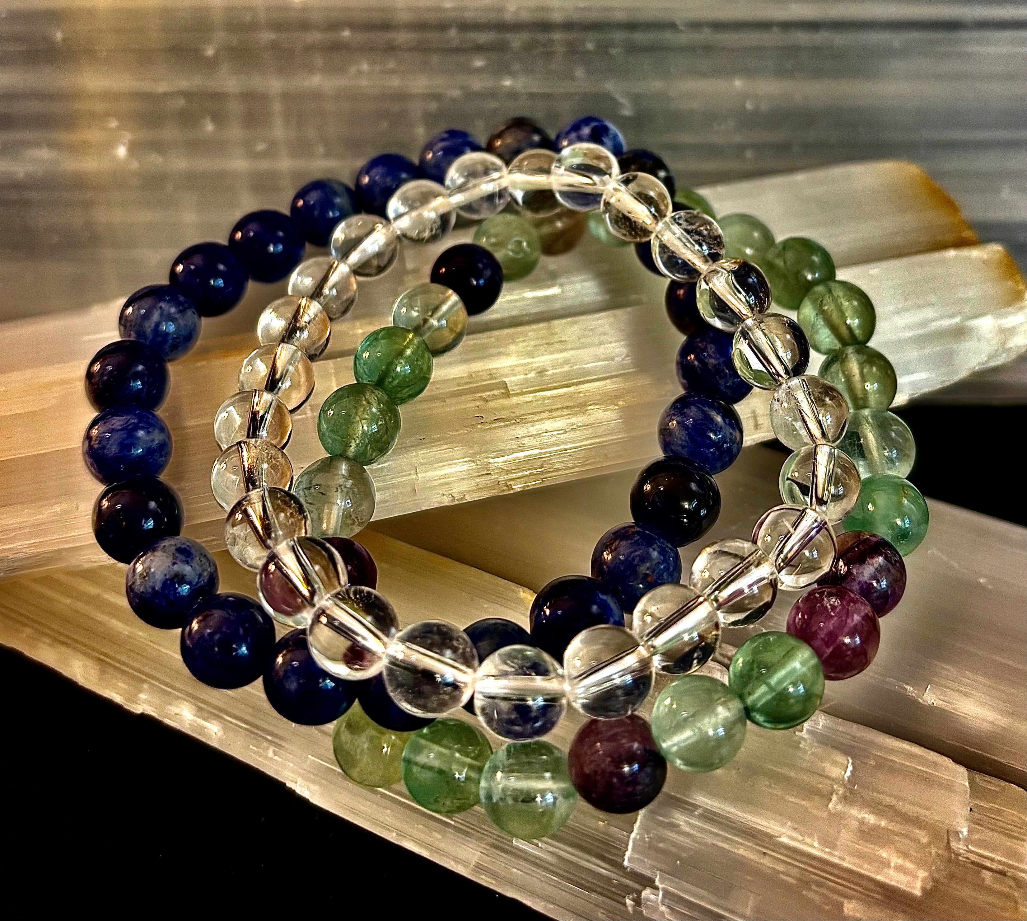 🧠 Focus & Clarity Intention Bracelet Set
