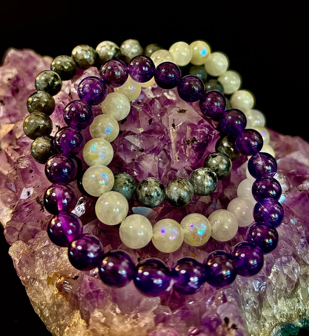 🔮 Intuition & Spiritual Growth Intention Bracelet Set