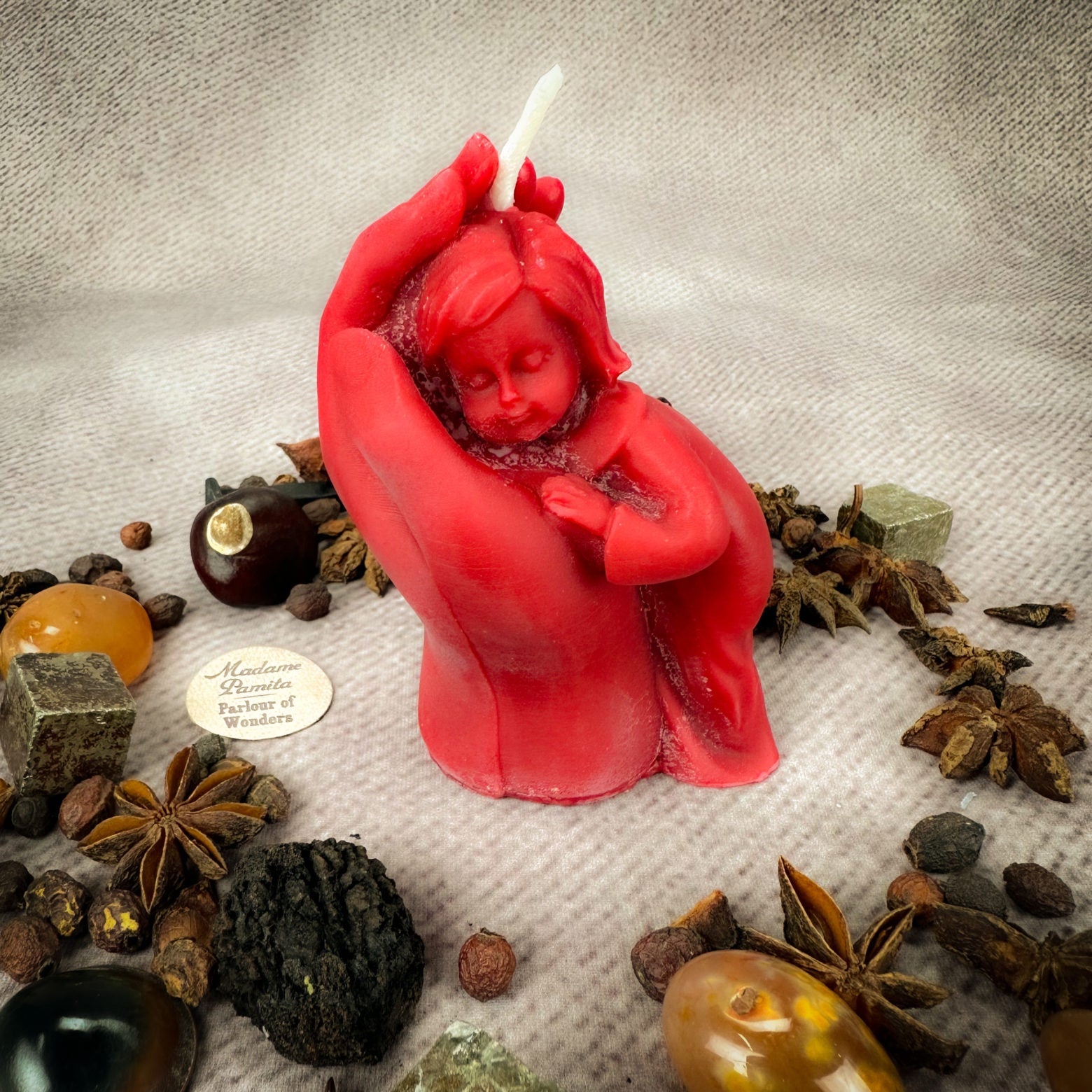 Beeswax Mother and Child Spell Candle - Protection, Fertility & Family Blessing | Beeswax Candle | Wiccan Center