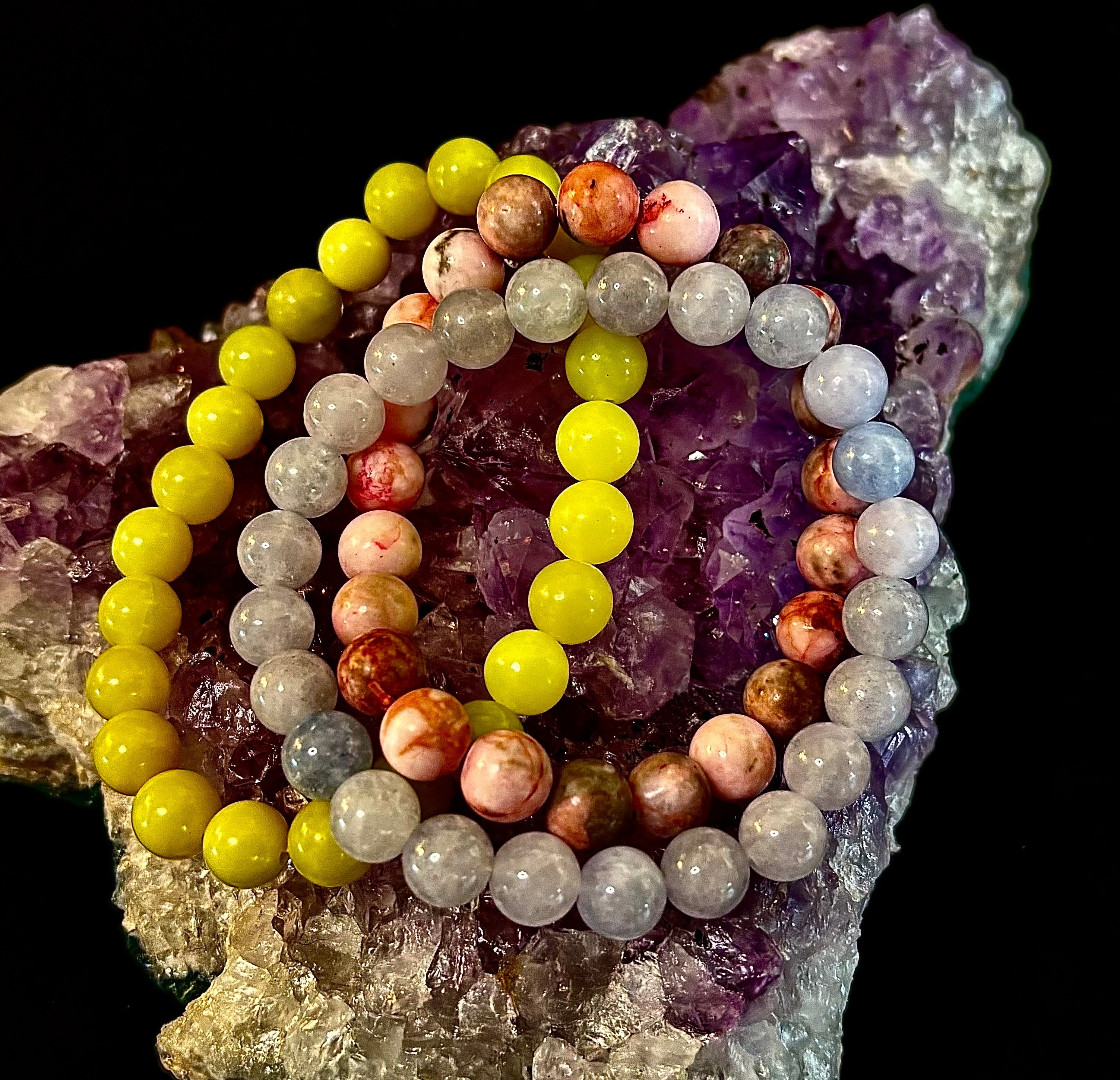 😊 Joy & Positivity Intention Bracelet Set