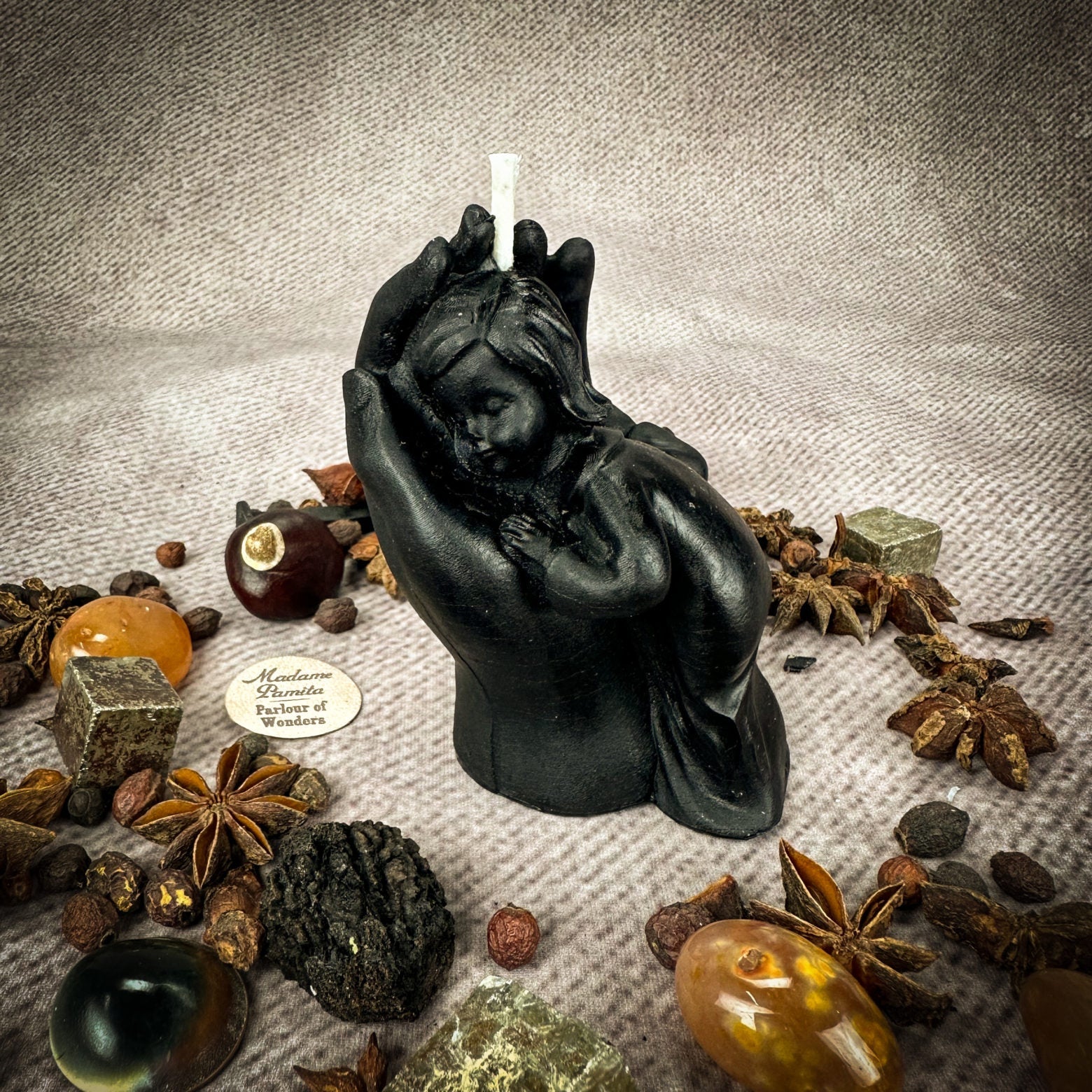 Beeswax Mother and Child Spell Candle - Protection, Fertility & Family Blessing | Beeswax Candle | Wiccan Center