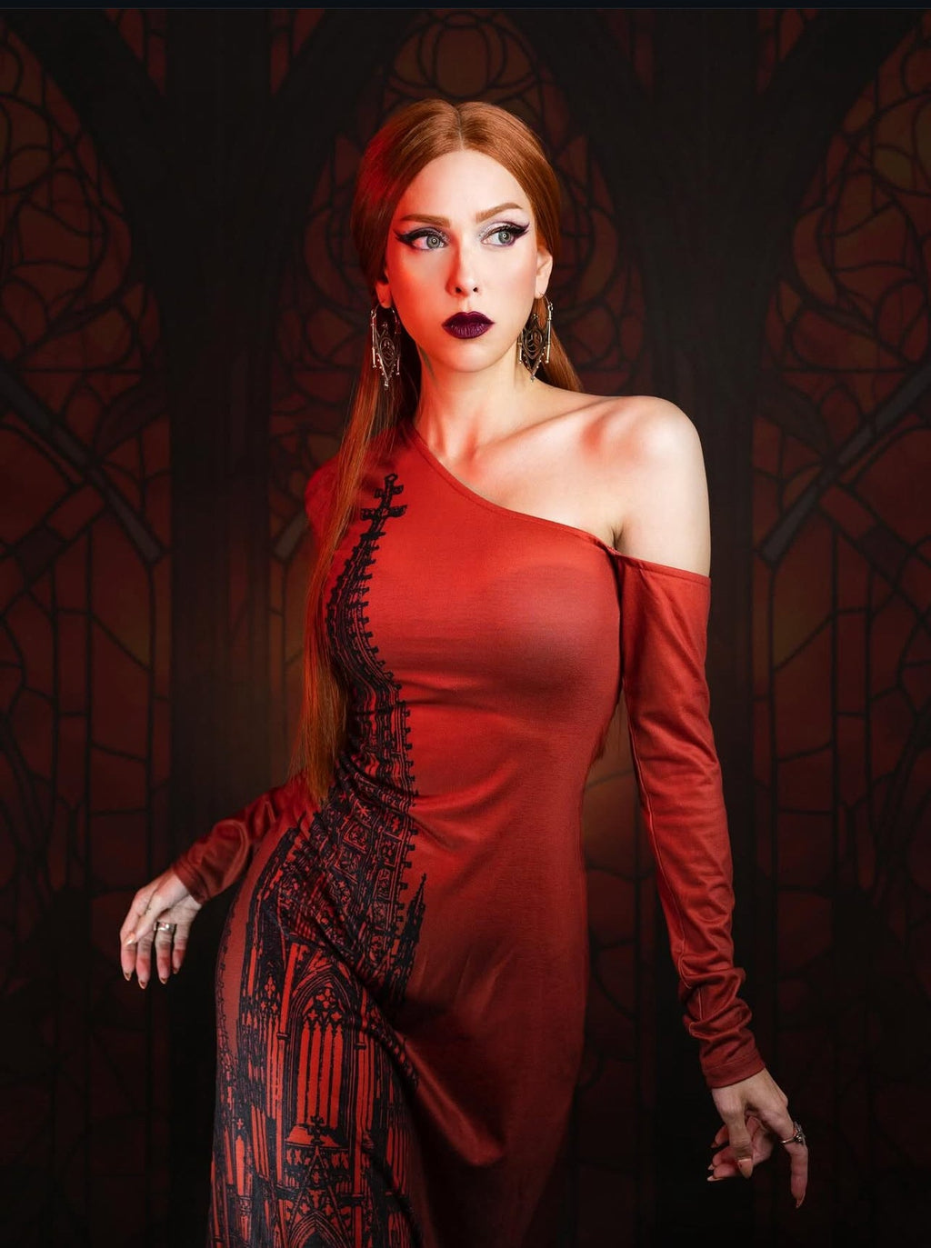 Elspeth - Comfy Cathedral Maxi Dress - READY to SHIP | | Wiccan Center
