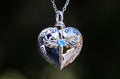 Crystal Heart Urn Necklace