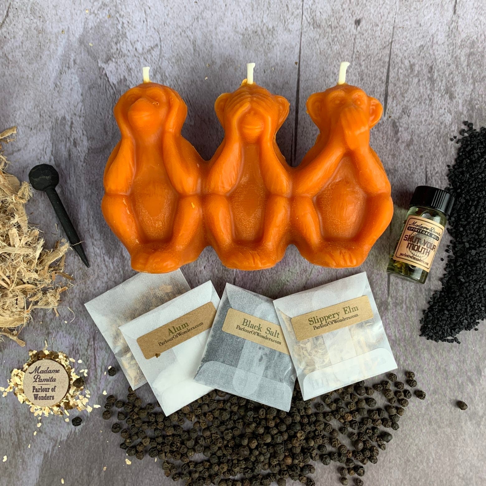 Stop Jealous Gossip Candle Spell Kit - Silence Gossip & Protect Reputation | Candle Spell Kit | Wiccan Center