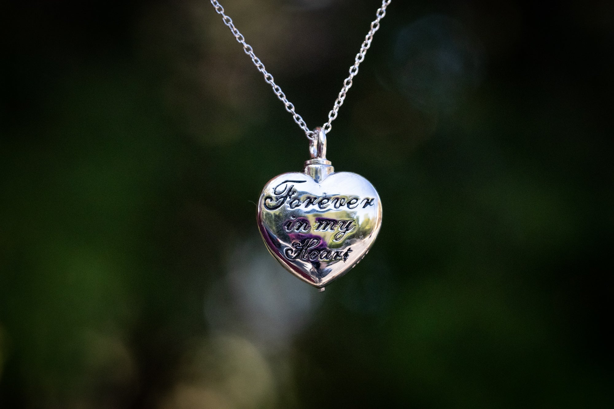 Crystal Heart Urn Necklace