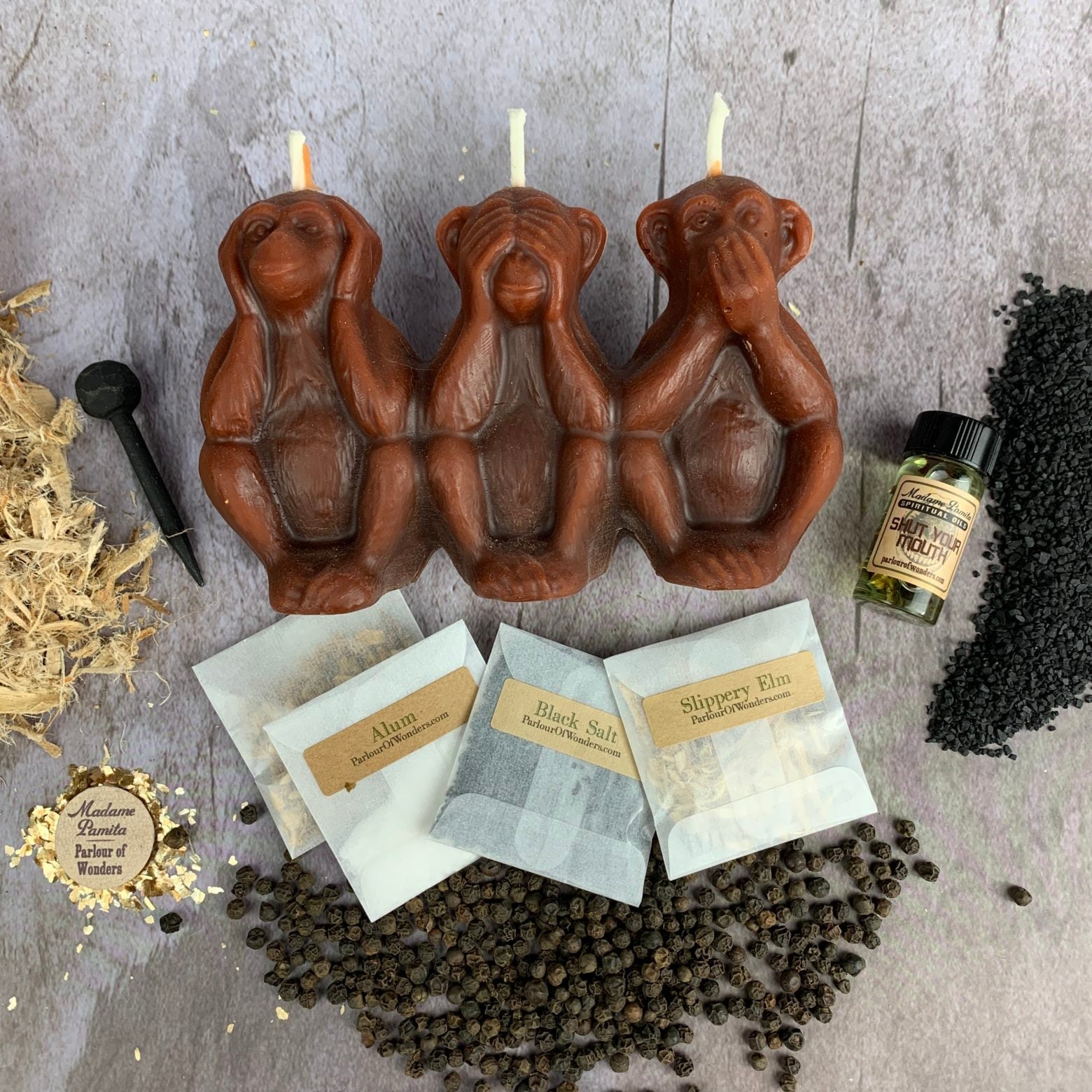 Stop Jealous Gossip Candle Spell Kit - Silence Gossip & Protect Reputation | Candle Spell Kit | Wiccan Center