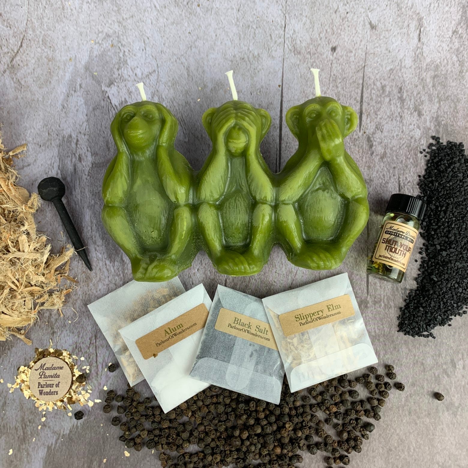 Stop Jealous Gossip Candle Spell Kit - Silence Gossip & Protect Reputation | Candle Spell Kit | Wiccan Center