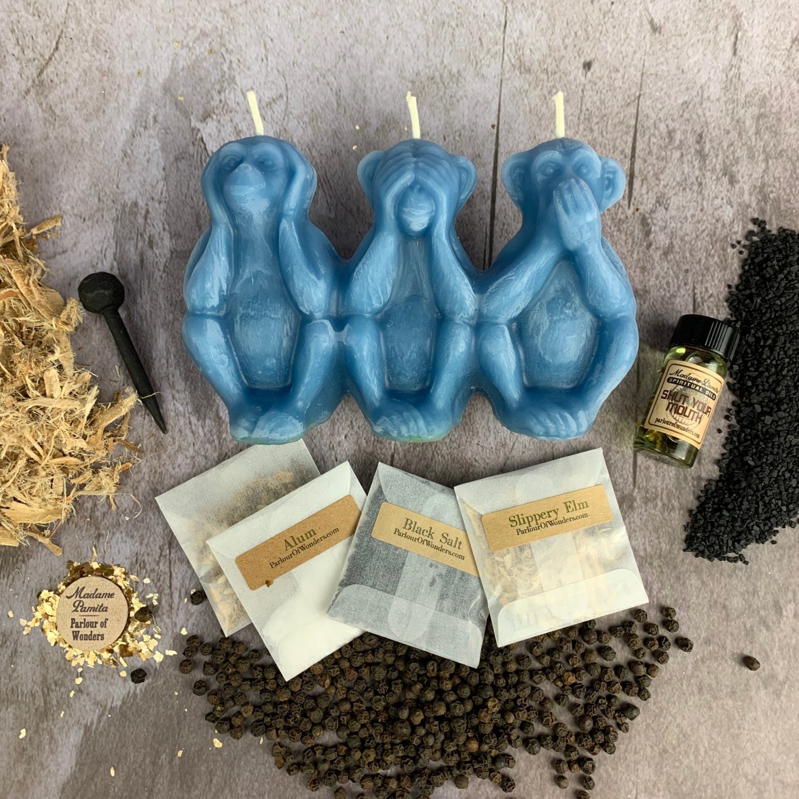 Stop Jealous Gossip Candle Spell Kit - Silence Gossip & Protect Reputation | Candle Spell Kit | Wiccan Center