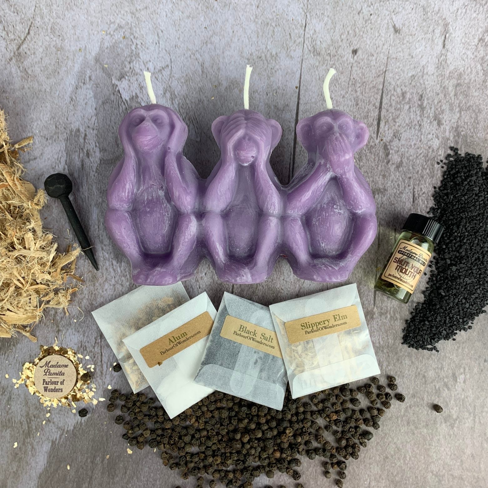 Stop Jealous Gossip Candle Spell Kit - Silence Gossip & Protect Reputation | Candle Spell Kit | Wiccan Center