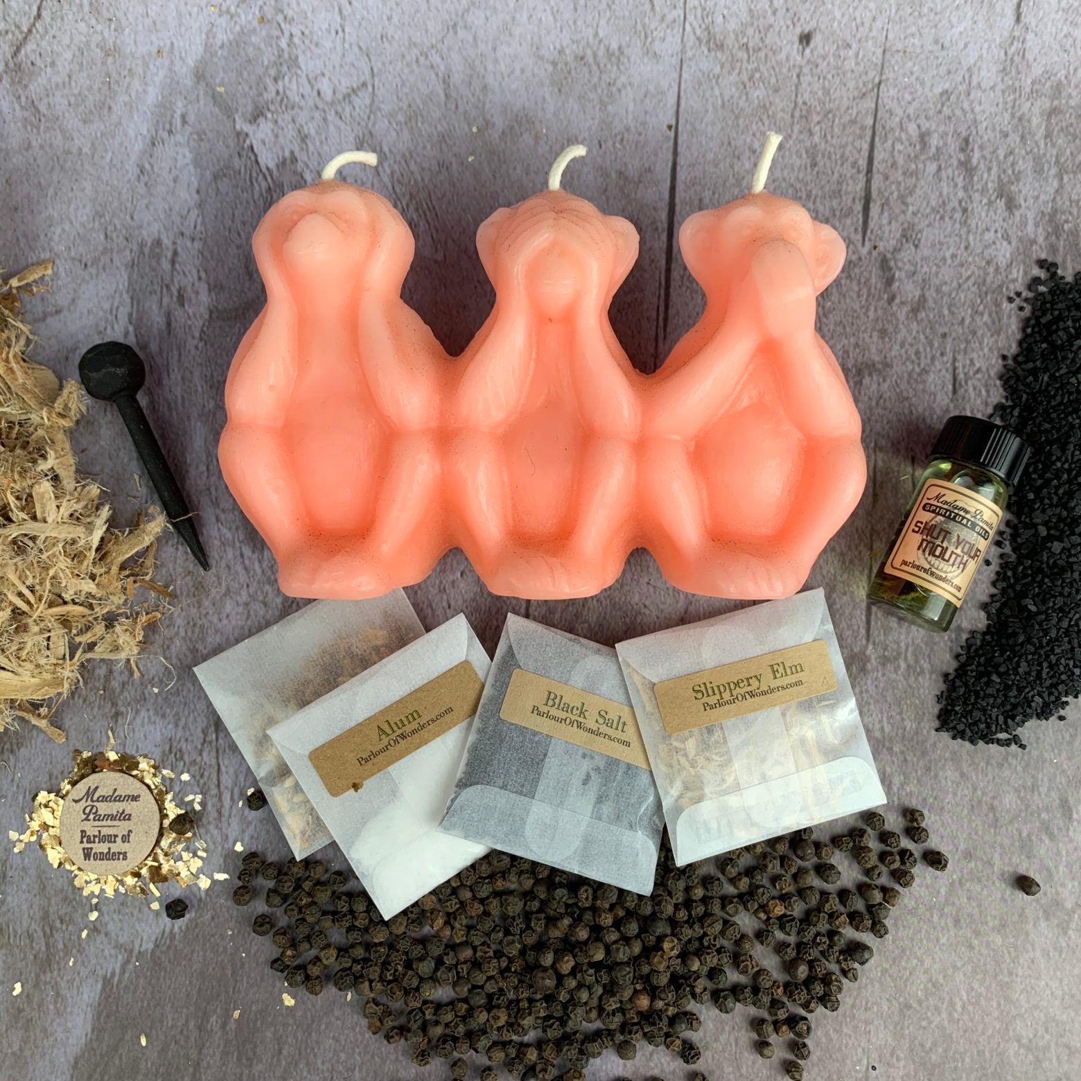 Stop Jealous Gossip Candle Spell Kit - Silence Gossip & Protect Reputation | Candle Spell Kit | Wiccan Center