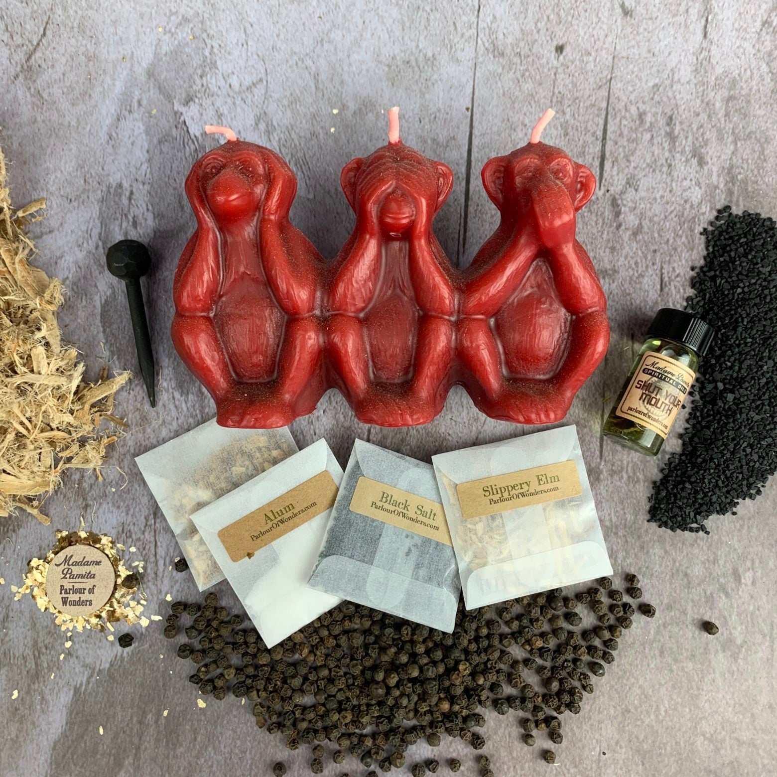 Stop Jealous Gossip Candle Spell Kit - Silence Gossip & Protect Reputation | Candle Spell Kit | Wiccan Center