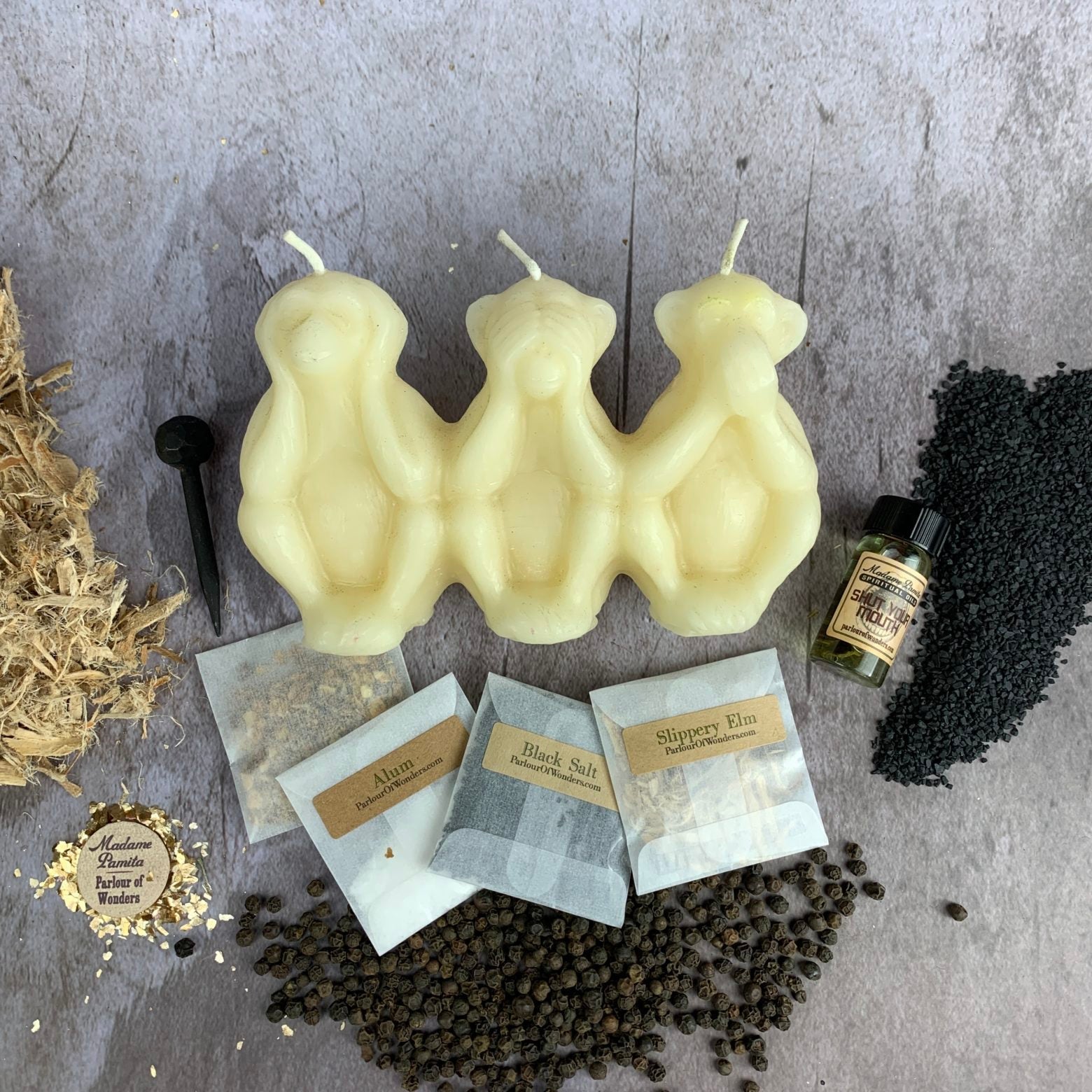 Stop Jealous Gossip Candle Spell Kit - Silence Gossip & Protect Reputation | Candle Spell Kit | Wiccan Center