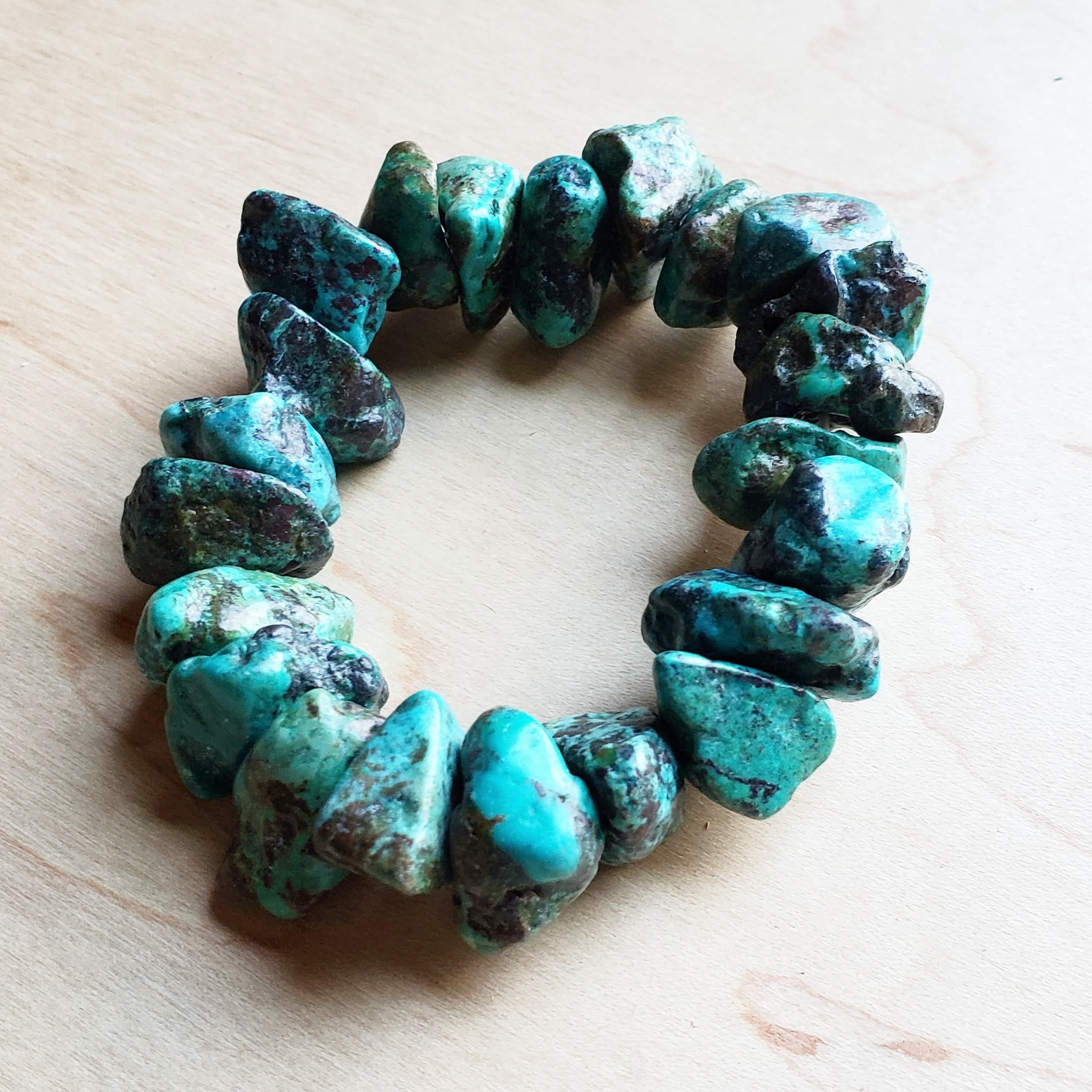 Chunky Genuine Natural Turquoise Beaded Bracelet 802b | Bracelet | Wiccan Center