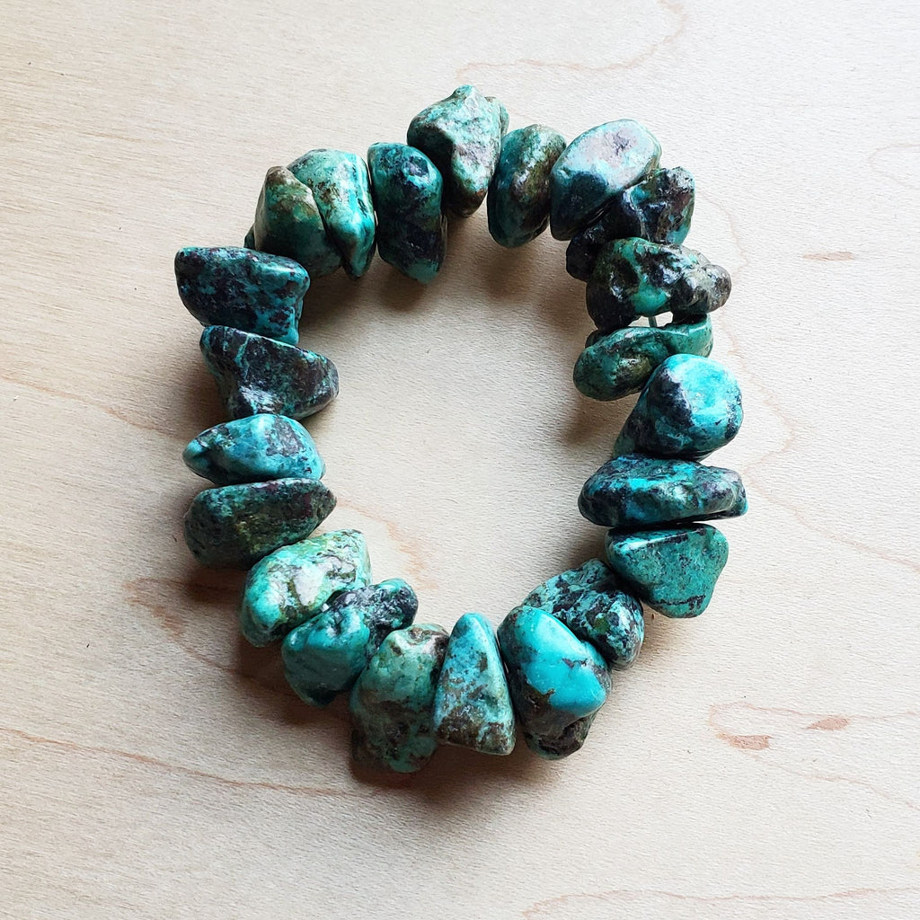Chunky Genuine Natural Turquoise Beaded Bracelet 802b | Bracelet | Wiccan Center