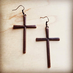 Copper Cross Earrings 235Q | Earrings | Wiccan Center