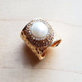 Freshwater Pearl Cuff Statement Ring 012t | Ring | Wiccan Center
