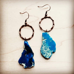 Blue Regalite Chunky Earrings 215p | Earrings | Wiccan Center