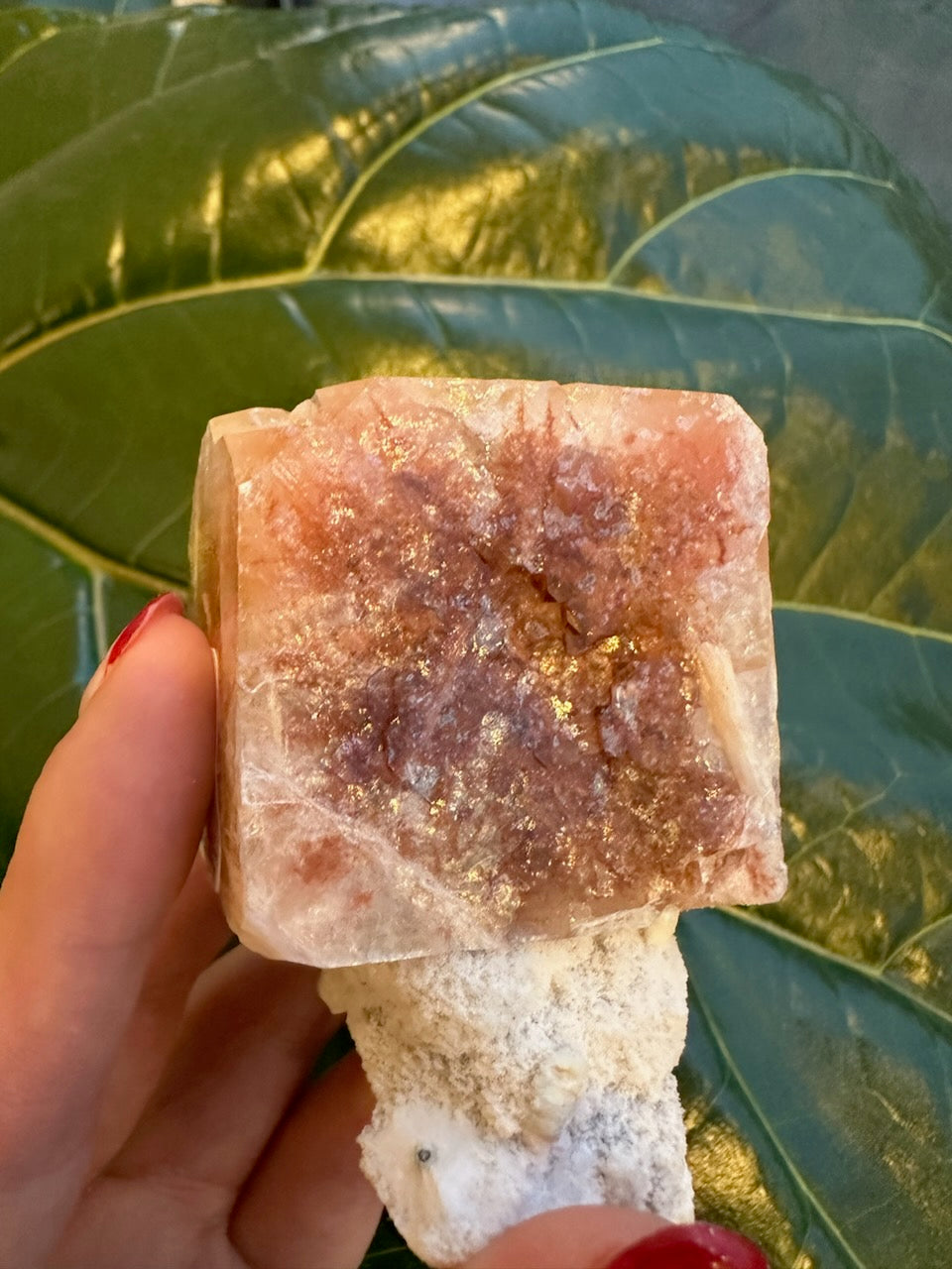 Red Apophyllite Cube (Md) from Pune, India | Minerals | Wiccan Center