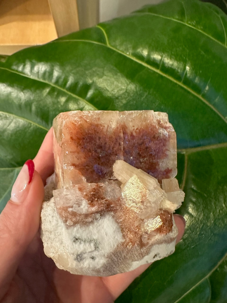 Red Apophyllite Cube (XL) from Pune, India | Minerals | Wiccan Center
