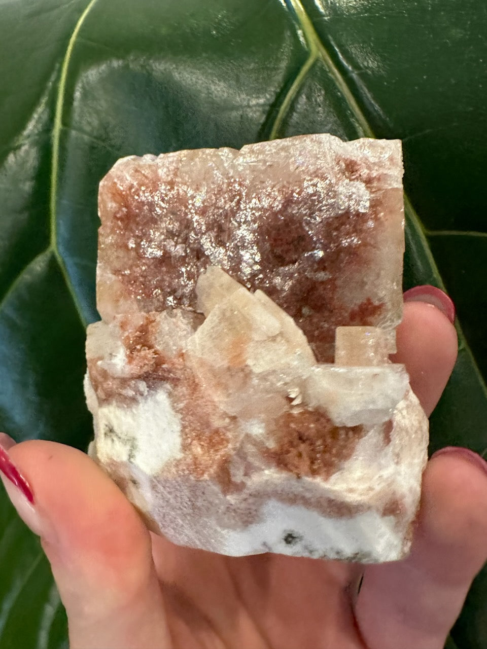 Red Apophyllite Cube (XL) from Pune, India | Minerals | Wiccan Center