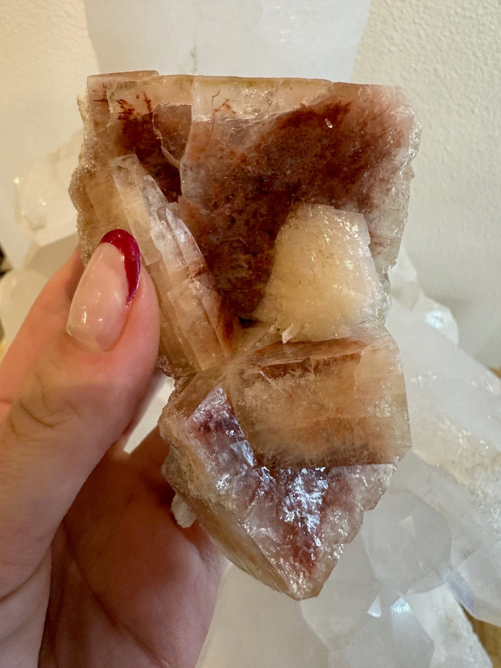 Red Apophyllite Cube Cluster from Pune, India | Minerals | Wiccan Center