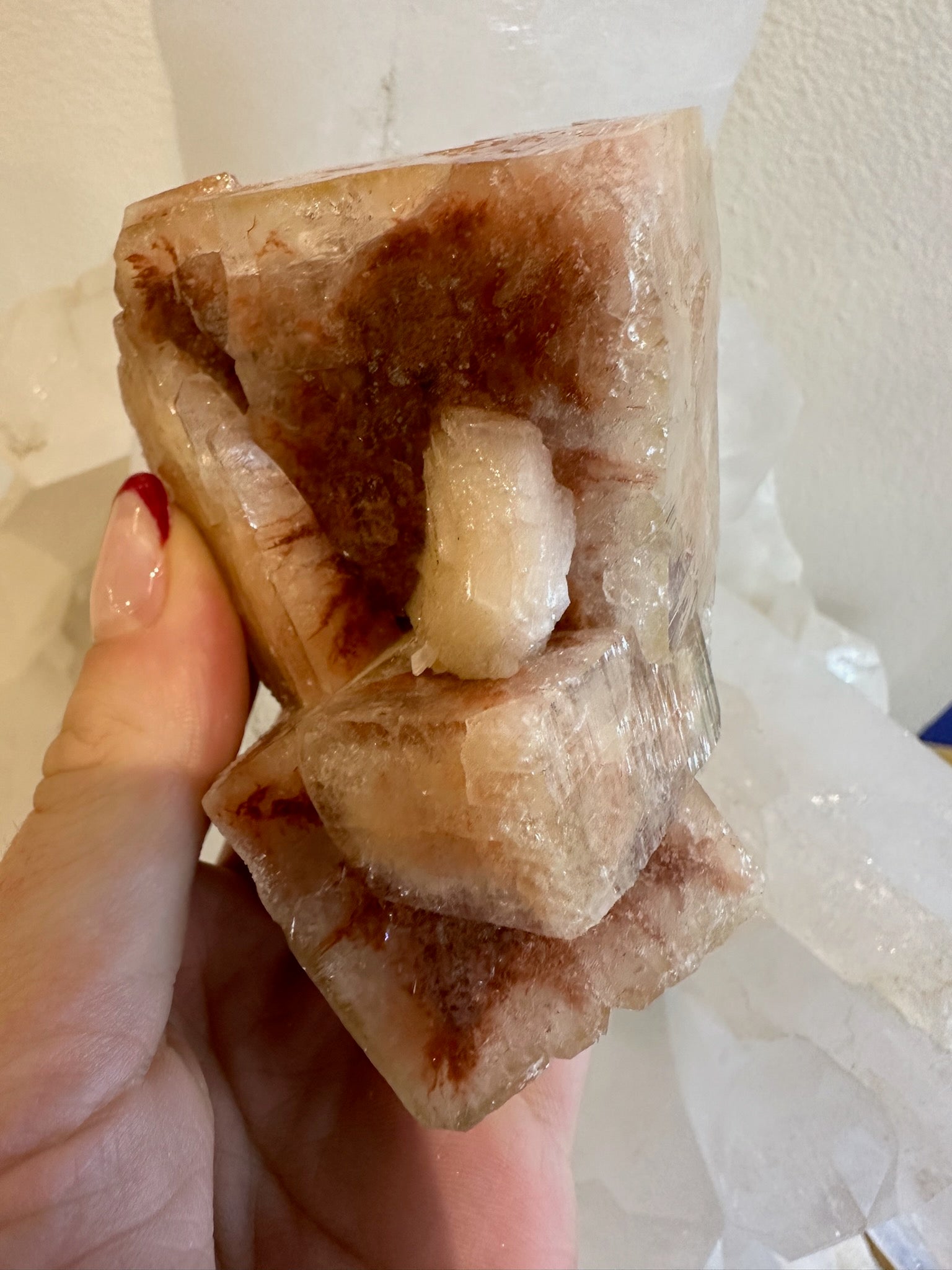 Red Apophyllite Cube Cluster from Pune, India | Minerals | Wiccan Center