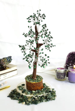 Malachite Gemstone Tree, Crystal Tree Of Life. | Tree | Wiccan Center
