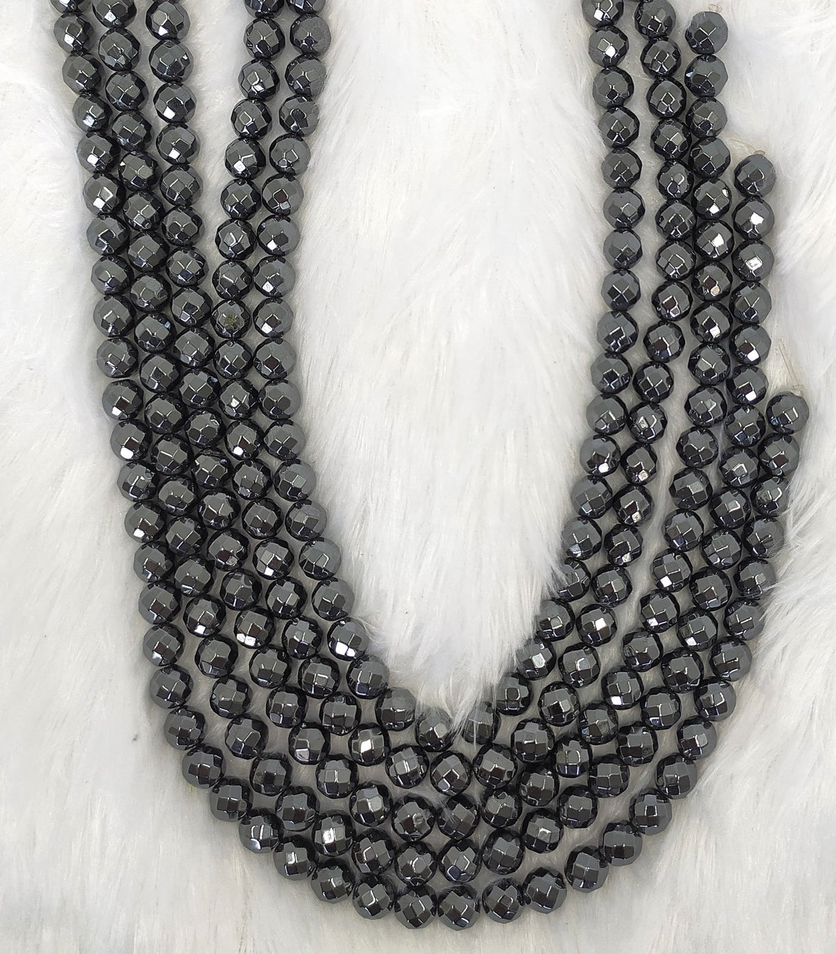 Hematite Faceted Beads, Crystal Beads for Jewelry.
