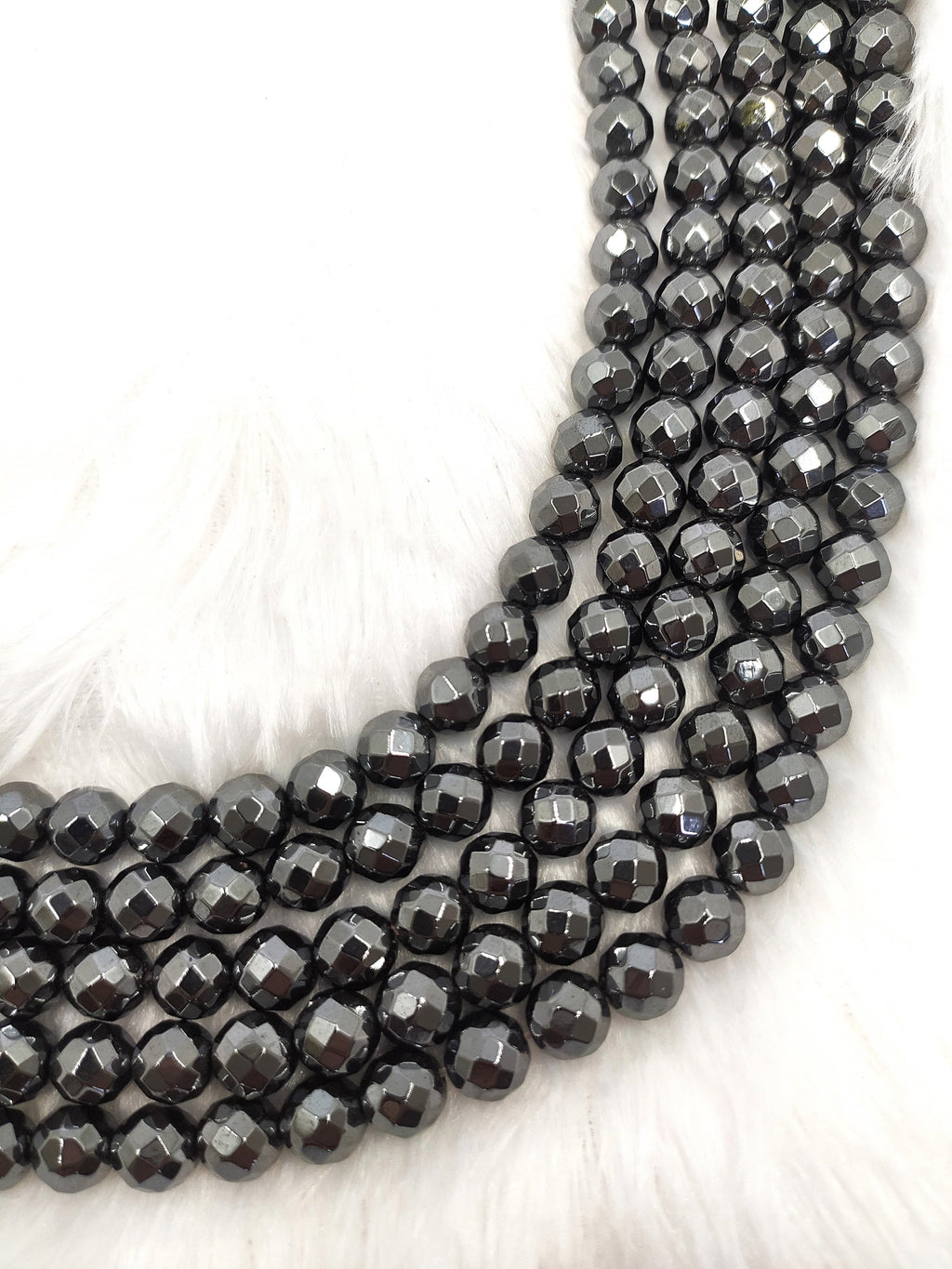 Hematite Faceted Beads, Crystal Beads for Jewelry.