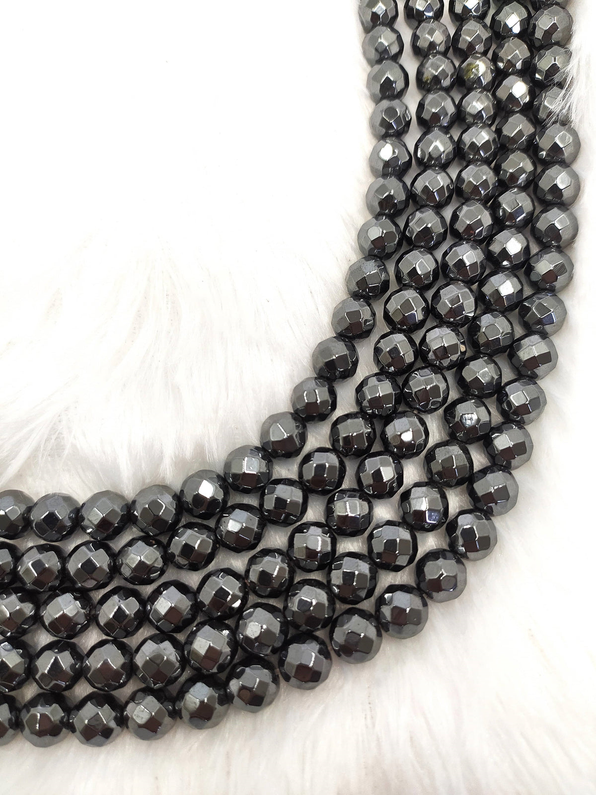 Hematite Faceted Beads, Crystal Beads for Jewelry.