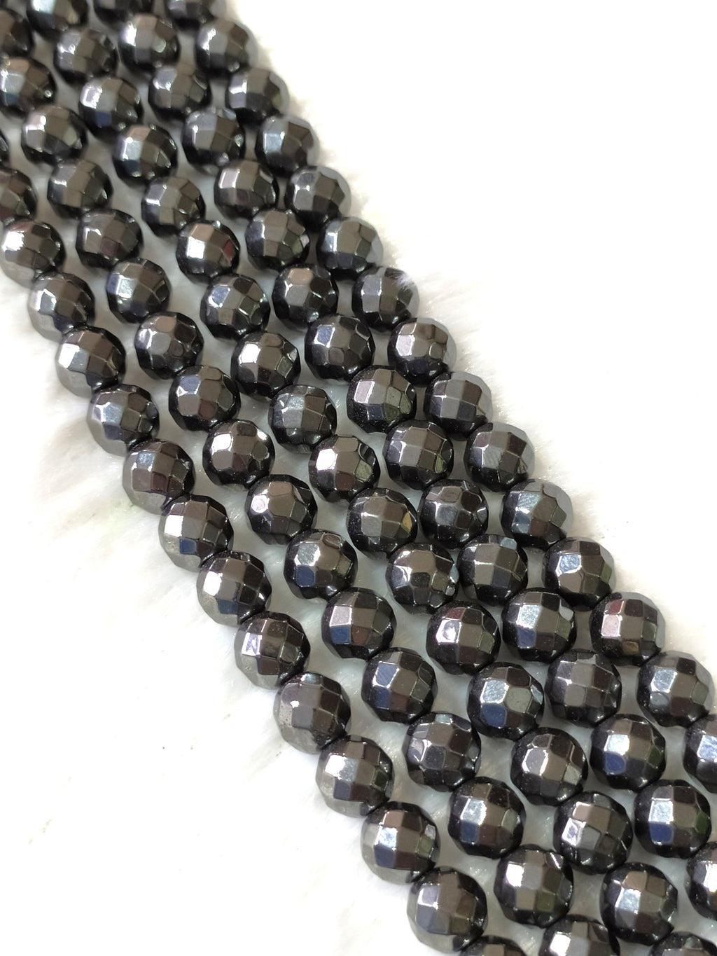 Hematite Faceted Beads, Crystal Beads for Jewelry.