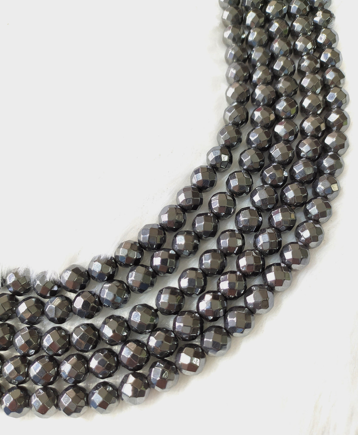 Hematite Faceted Beads, Crystal Beads for Jewelry.