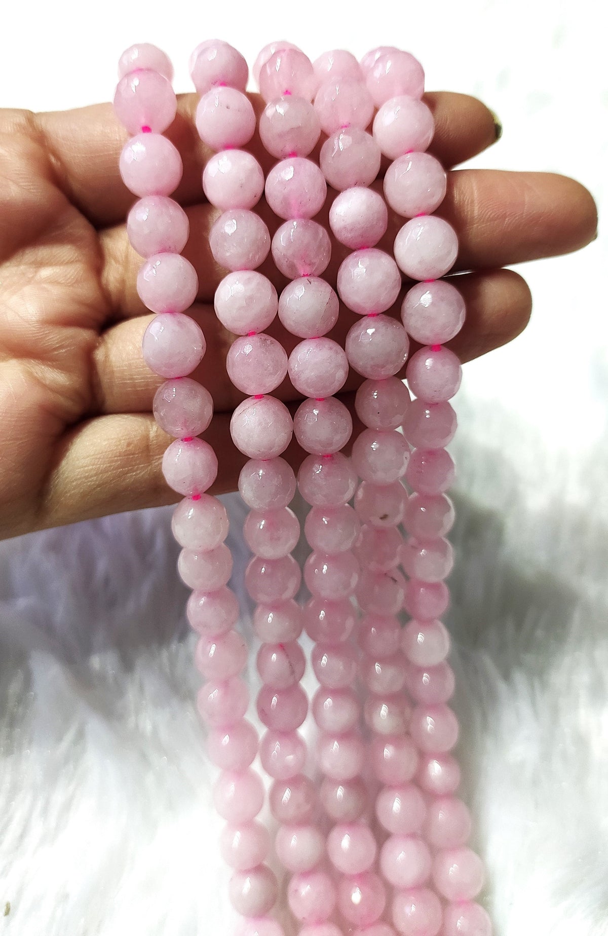 Rose Quartz Faceted Beads, Crystal Beads for Jewelry. | | Wiccan Center