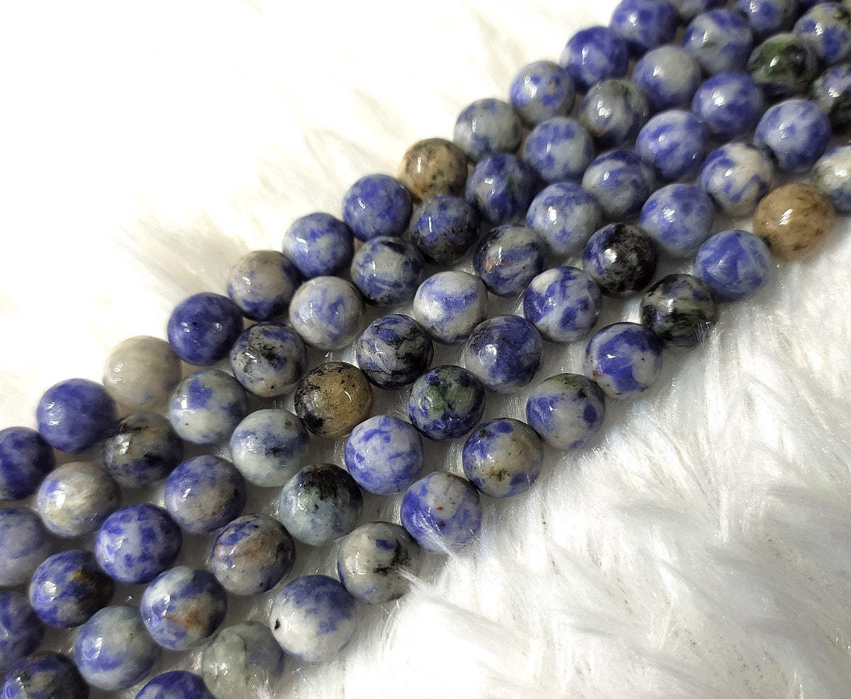 Sodalite Faceted Beads, Crystal Beads for Jewelry.