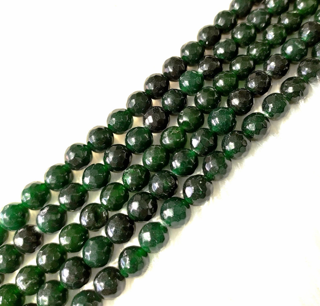 Green Jade Faceted Beads, Crystal Beads for Jewelry | | Wiccan Center