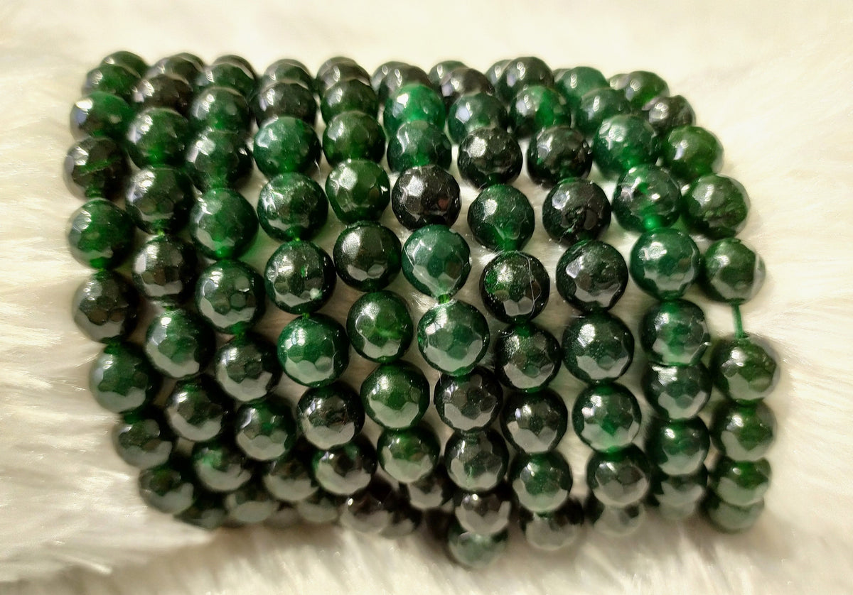 Green Jade Faceted Beads, Crystal Beads for Jewelry | | Wiccan Center