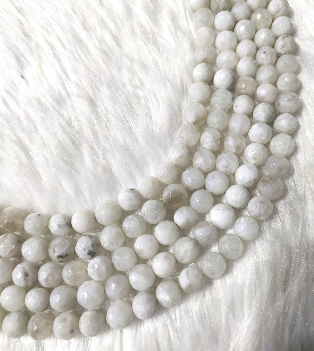 White Rainbow Moonstone Faceted Beads, Crystal Beads for Jewelry. | | Wiccan Center